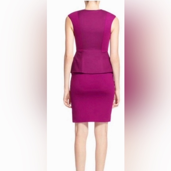 Ted Baker London Jamthun Full Zip Front Peplum Dress ZB6 - Picture 5 of 9